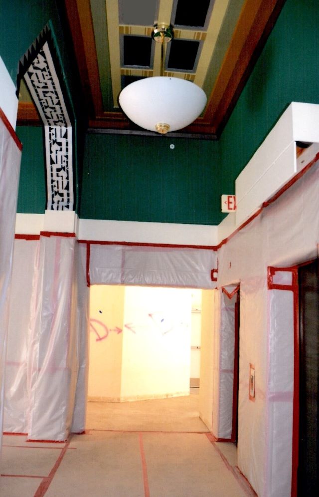Before: lobby condition prior to rehabilitation